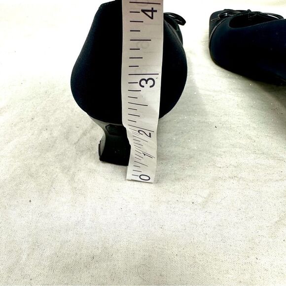 Stuart Weiztman Deep Blue Kitten Heel Loafers- Size 7W - Picture 11 of 14